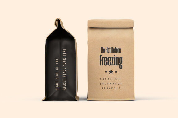 Craft Paper Coffee Bag Mockup Versatile Use of Reusable Product Brand Identity