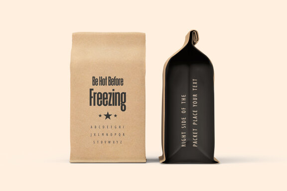 Craft Paper Coffee Bag Mockup Versatile Use of Reusable Product Brand Identity
