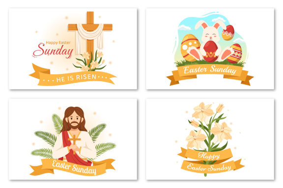 17 Happy Easter Sunday Day Illustration