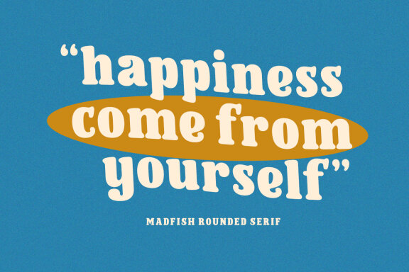 Madfish Typeface  - Rounded Serif Font