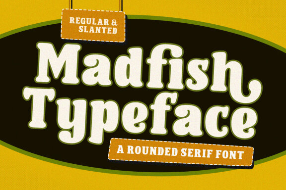Madfish Typeface  - Rounded Serif Font