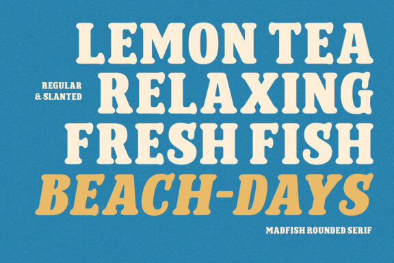 Madfish Typeface  - Rounded Serif Font