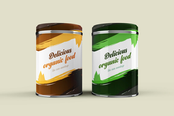 Aluminum tin can mockup