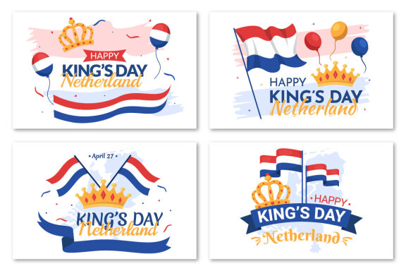 16 Happy Kings Netherlands Day Illustration