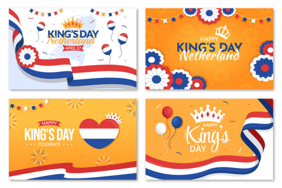 16 Happy Kings Netherlands Day Illustration