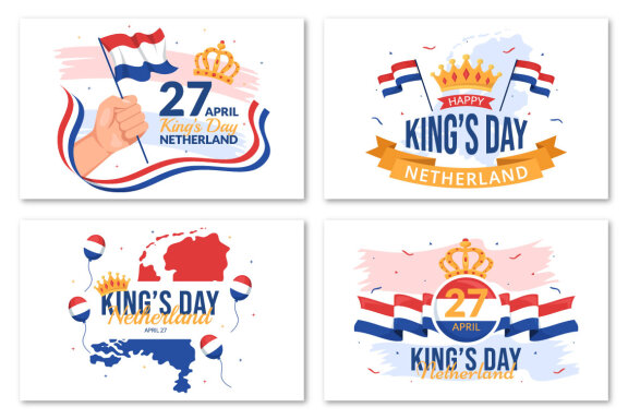 16 Happy Kings Netherlands Day Illustration