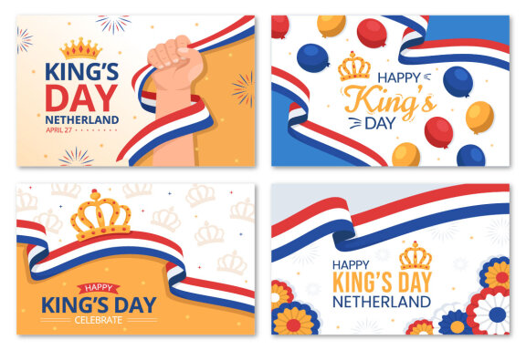 16 Happy Kings Netherlands Day Illustration