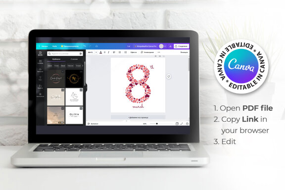Women's Day Editable Banner - JPG / Eps / Canva Template