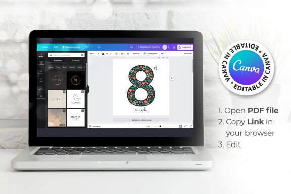 Women's Day Editable Banner - JPG / Eps / Canva Template