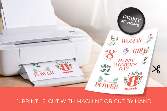 Women's Day 11 Printable Stickers