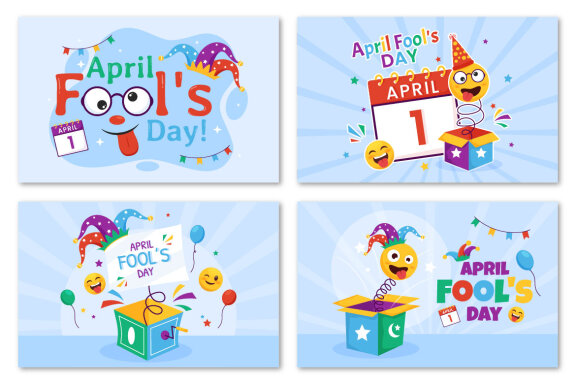 15 Happy April Fools Day FREE Illustration