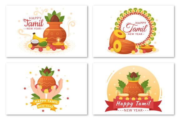 12 Happy Tamil New Year Illustration