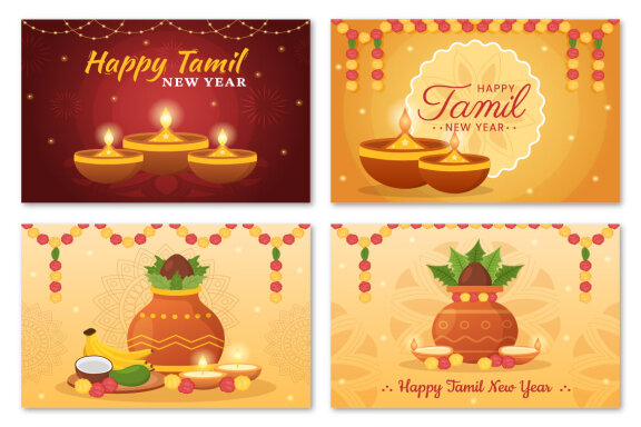 12 Happy Tamil New Year Illustration
