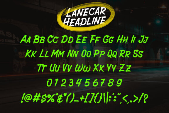 Lanecar Headline – Brush Display Font