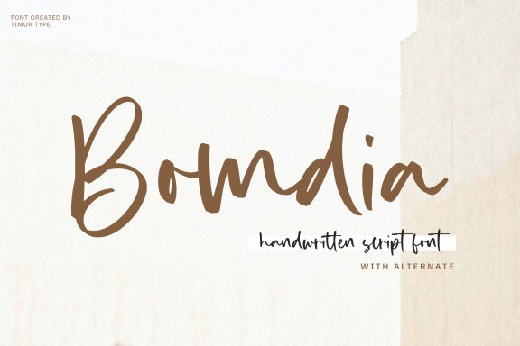 Bomdia - Handwritten Script Font