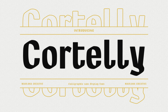 Cortelly Calligraphic Sans Display Font