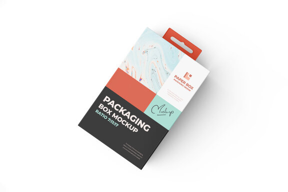 Hanging Cardboard Electronic Wearable Device Packaging Box Mockup