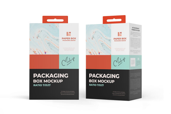 Hanging Cardboard Electronic Wearable Device Packaging Box Mockup