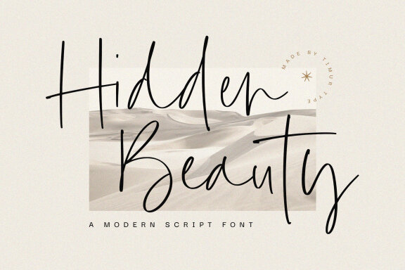 Hidden Beauty - Modern Script font