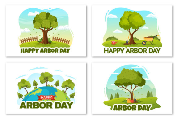 16 Happy Arbor Day Illustration