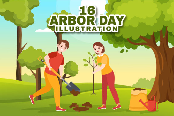 16 Happy Arbor Day Illustration
