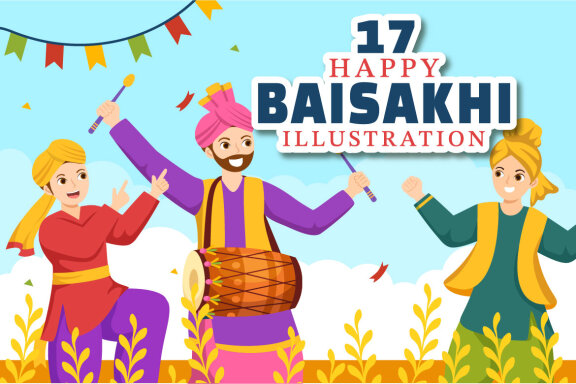 17 Happy Baisakhi Illustration