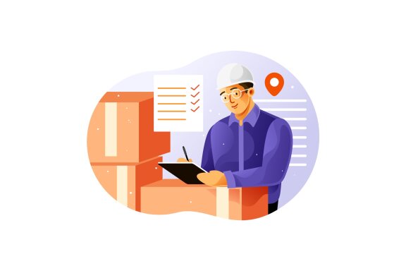 Checking the delivery of goods