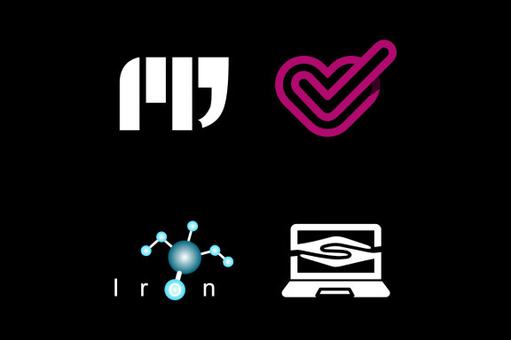 Iron atom love point M coma laptop - Free Logo Shapes