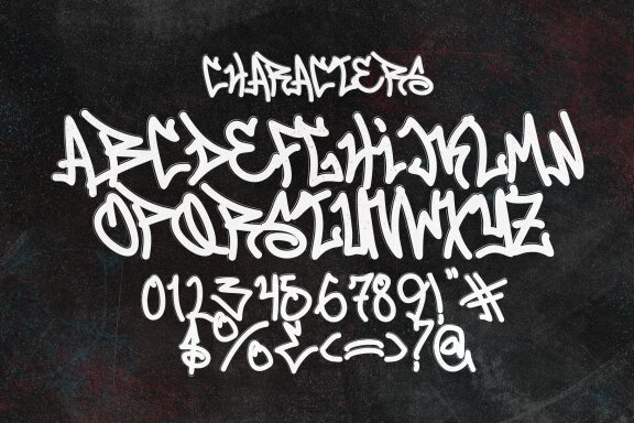 Street Of Exodus Monoline Graffiti Font