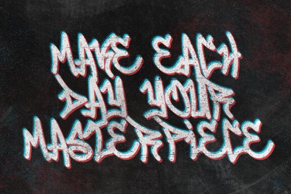Street Of Exodus Monoline Graffiti Font