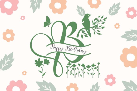 Cute Spring Monogram