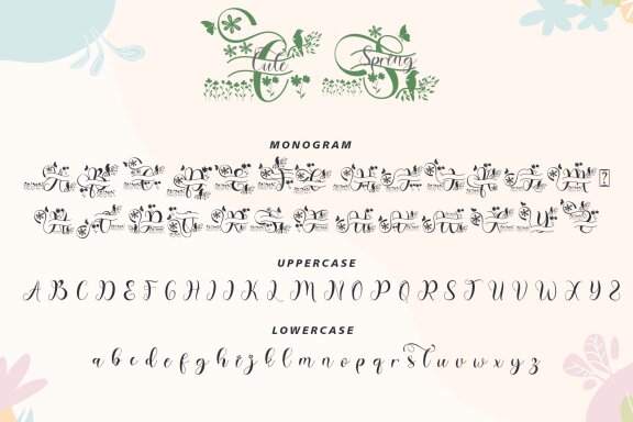 Cute Spring Monogram