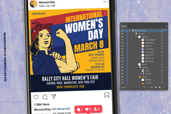 Retro International Women's Day