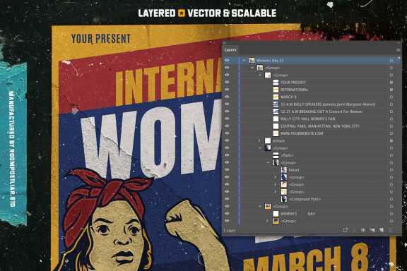 Retro International Women's Day
