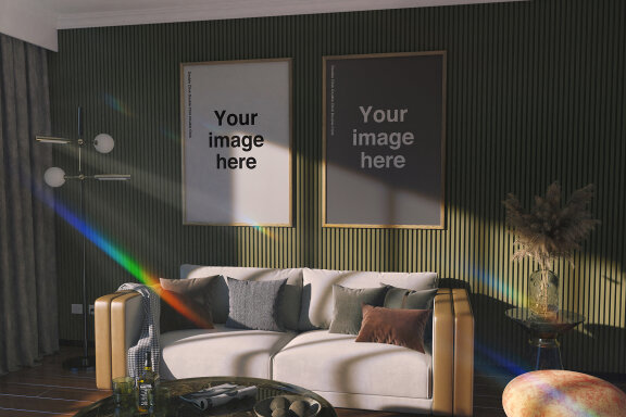 Elegant Retro House Mockup Scenes