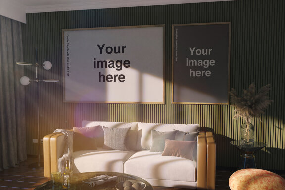 Elegant Retro House Mockup Scenes