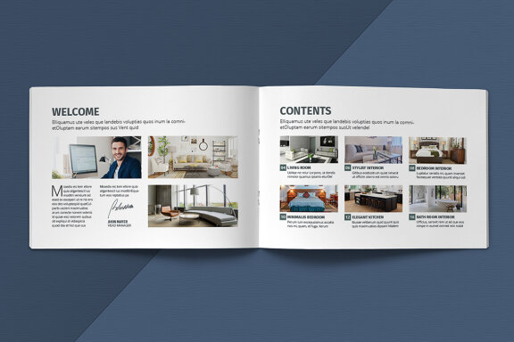 A5 Landscape Catalogue Template