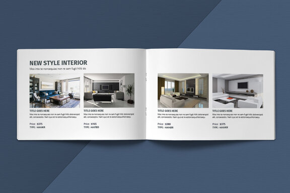 A5 Landscape Catalogue Template