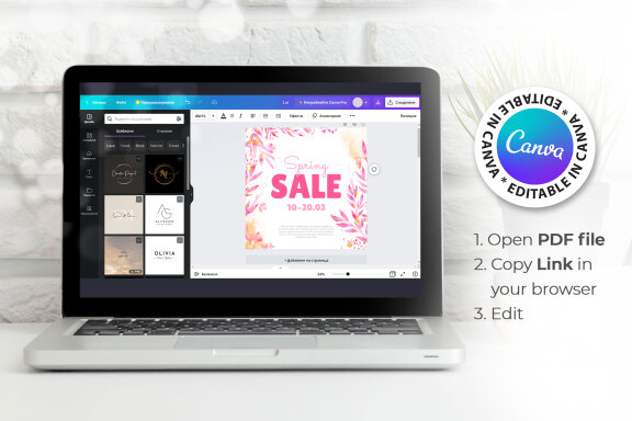 Spring Editable Banner - JPG / Psd / Canva Template