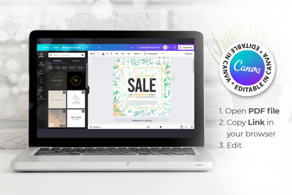 Spring Editable Banner - JPG / Psd / Canva Template