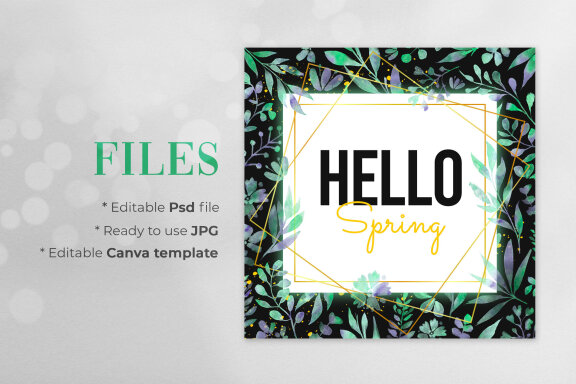 Spring Editable Banner - JPG / Psd / Canva Template
