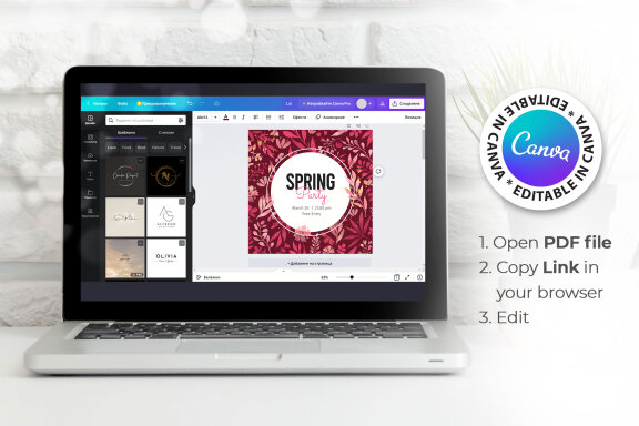 Spring Editable Banner - JPG / Psd / Canva Template