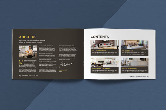 A5 Landscape Catalogue Template