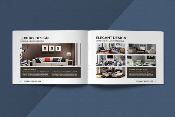 A5 Landscape Catalogue Template