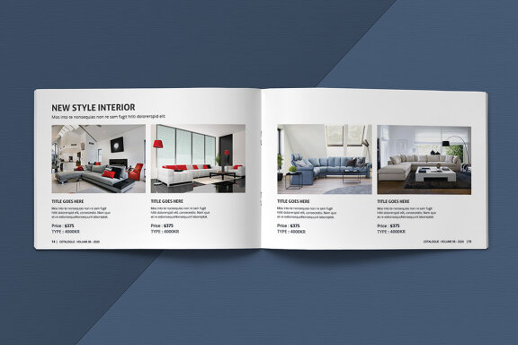 A5 Landscape Catalogue Template