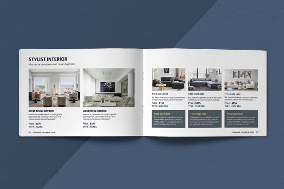 A5 Landscape Catalogue Template