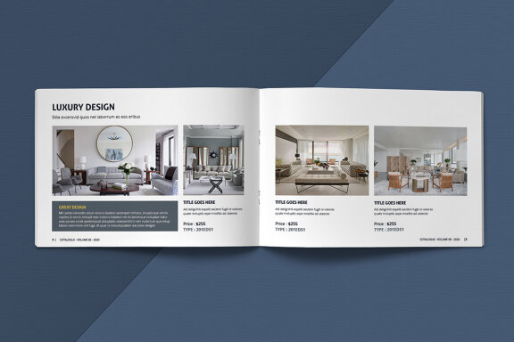 A5 Landscape Catalogue Template