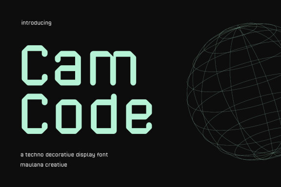 Camcode Techno Decorative Display Font