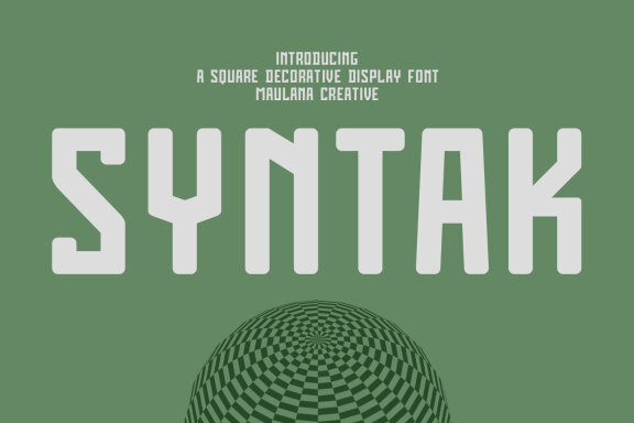Syntak Techno Display Sans Font
