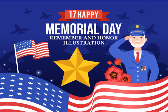 17 Memorial Day Vector Illustration